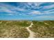Scenic path through dunes leads to the beach, showcasing the natural landscape at 164 Vineyard Place # 23, Pawleys Island, SC 29585