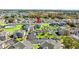 Aerial view of the complex, highlighting the building, parking, and surrounding green spaces within the community at 213 Landing Rd. # F, North Myrtle Beach, SC 29582