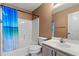 This bathroom boasts a shower and a vanity, providing a practical and comfortable space at 213 Landing Rd. # F, North Myrtle Beach, SC 29582