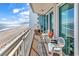 Relaxing balcony with ocean views, outdoor seating, and stunning views of the beach at 2501 South Ocean Blvd. # 1011, Myrtle Beach, SC 29577