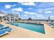 Large outdoor pool features plenty of lounge seating and ocean view at 2501 South Ocean Blvd. # 1011, Myrtle Beach, SC 29577