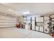 Spacious garage featuring built-in storage cabinets, tool racks, and organization system at 432 Highfield Loop, Myrtle Beach, SC 29579