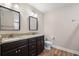 A spacious bathroom with double sinks and a granite countertop at 480 Oakham Dr., Conway, SC 29527