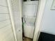 Convenient laundry closet with stacked washer and dryer at 6001 - 1268 S Kings Hwy., Myrtle Beach, SC 29575