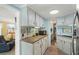 Bright kitchen with painted cabinets, tiled backsplash, and an open layout at 6001 - 5010 S Kings Hwy., Myrtle Beach, SC 29575