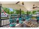 Spacious covered porch with comfortable seating, ceiling fans, and an open view for relaxation and entertaining guests at 6001 - 5010 S Kings Hwy., Myrtle Beach, SC 29575
