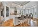 Eat-in kitchen with island, pendant lights, stainless appliances, and butler's pantry at 6004 Flowerdale Ct., Myrtle Beach, SC 29579
