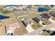 Aerial view of home with fenced-in pool area and lush, green surroundings in a quiet neighborhood at 621 Swinford Dr., Myrtle Beach, SC 29588
