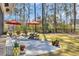 Backyard features a patio with lounge seating, a grill, and lots of greenery at 644 Whispering Pines Ct., Murrells Inlet, SC 29576