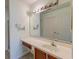 Bathroom vanity with a large mirror and drawer storage at 81 Safe Harbor Ave., Pawleys Island, SC 29585