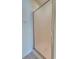 Frosted glass shower door with silver trim at 81 Safe Harbor Ave., Pawleys Island, SC 29585