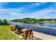Outdoor grill and seating area with scenic views of the water and surrounding trees at 901 West Port Dr. # 2101, North Myrtle Beach, SC 29582