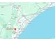 A regional map highlighting the location of 9972 Conifer Lane in Murrells Inlet, SC, in relation to nearby towns and coastal areas at 9972 Conifer Ln., Murrells Inlet, SC 29576