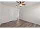 Bedroom featuring hardwood floors, neutral walls, and ceiling fan at 4032 Bayhill St., Myrtle Beach, SC 29579