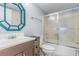Bathroom featuring sink, toilet, and shower/tub combination at 707 S Ocean Blvd. # 602, North Myrtle Beach, SC 29582