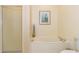 Bathroom featuring a soaking tub with a shower and vanity at 110-4 White Tail Way # 4, Pawleys Island, SC 29585