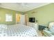 Large bedroom features a view into the ensuite bath at 110-4 White Tail Way # 4, Pawleys Island, SC 29585
