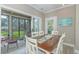 Dining area adjacent to the screened porch that allows for plenty of natural light and access to the backyard at 110-4 White Tail Way # 4, Pawleys Island, SC 29585