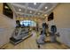 Well-equipped gym with treadmills, exercise bikes and weight machines at 1105 S Ocean Blvd. # 1224, Myrtle Beach, SC 29577