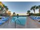 Stunning pool surrounded by palms trees and plenty of lounge chairs perfect for sunny relaxation at 1105 S Ocean Blvd. # 1224, Myrtle Beach, SC 29577
