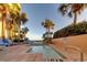 Shallow end of pool with palm tree views in this resort community at 1105 S Ocean Blvd. # 1224, Myrtle Beach, SC 29577