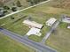 Overhead view of home, extra shed, spacious yard and long driveway at 1136 Knotty Branch Rd., Conway, SC 29527