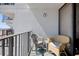 Balcony seating offers a nice view from the private balcony space at 1210 N Waccamaw Dr. # 408, Garden City Beach, SC 29576