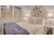 Comfortable bedroom featuring a queen-size bed and beach-themed decor at 1210 N Waccamaw Dr. # 408, Garden City Beach, SC 29576