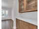 Bright kitchen features wood cabinets, white countertops, and modern backsplash at 1279 Safe Haven Dr., Myrtle Beach, SC 29579