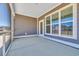 The covered patio has a gray vinyl siding at 1279 Safe Haven Dr., Myrtle Beach, SC 29579