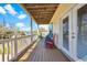 Outdoor porch with charming rocking chairs at 134 Vista Dr., Murrells Inlet, SC 29576