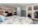 Spacious main bedroom with built-in bookshelves, ample storage, and access to a private balcony at 135 Chapel Creek Rd. # 41, Pawleys Island, SC 29585