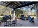 Charming brick patio with dining and lounge areas, perfect for outdoor entertaining at 135 Chapel Creek Rd. # 41, Pawleys Island, SC 29585
