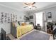Bright bedroom with gray walls, daybed, and large window at 150 Brookgate Dr., Myrtle Beach, SC 29579