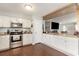 Bright kitchen features stainless steel appliances, wooden floors and butcher block countertops at 150 Brookgate Dr., Myrtle Beach, SC 29579