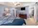 Cozy main bedroom with ceiling fan, dresser, and tv at 150 Brookgate Dr., Myrtle Beach, SC 29579