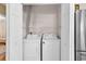 Laundry closet includes a washer and dryer, enhancing convenience at 1505 Lanterns Rest Rd. # 101, Myrtle Beach, SC 29579