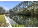 Scenic backyard overlooking peaceful water with mature trees and plants at 173 Knight Circle # 1, Pawleys Island, SC 29585