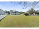 Spacious backyard featuring a well-maintained lawn and a charming white picket fence at 2633 Corn Pile Rd., Myrtle Beach, SC 29588