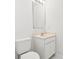 Clean bathroom featuring a single sink vanity, bright lighting, and a tiled floor at 2633 Corn Pile Rd., Myrtle Beach, SC 29588