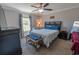 This bedroom features a ceiling fan, window, and furniture at 3016 Wise Rd., Conway, SC 29526