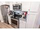 This kitchen features granite countertops, stainless steel appliances, and white cabinetry at 3016 Wise Rd., Conway, SC 29526