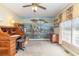 Bedroom featuring natural lighting, a desk, and a unique wall design at 313 Blue Ridge Dr., Pawleys Island, SC 29585