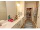 Bathroom with double vanity sinks and walk-in closet at 341 Golan Circle # B, Myrtle Beach, SC 29579