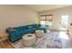 Spacious living room with a comfortable blue sectional sofa and stylish decor at 341 Golan Circle # B, Myrtle Beach, SC 29579