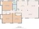 Detailed floor plan showcasing the layout of the bedrooms, kitchen, living room, and bathrooms at 3494 Cactus St. # 3494, Myrtle Beach, SC 29577