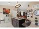 Bright kitchen with granite island and stainless steel appliances at 413 Chesterfield Ct., Myrtle Beach, SC 29577