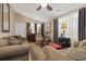 Bright living room with neutral walls, decorative furnishings and access to the entryway at 413 Chesterfield Ct., Myrtle Beach, SC 29577