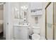 Clean and bright bathroom featuring a vanity with storage, a toilet, and a shower at 4155 Hibiscus Dr. # 204, Little River, SC 29566