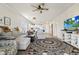 Open-concept living space with kitchen view and recessed lighting at 4155 Hibiscus Dr. # 204, Little River, SC 29566